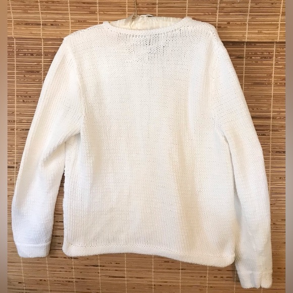 Hand Knitted Sweater Basket Weave Pattern Cottage-core - Picture 4 of 7